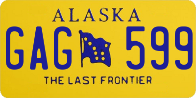 AK license plate GAG599