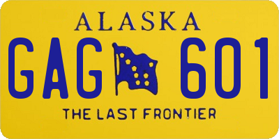 AK license plate GAG601