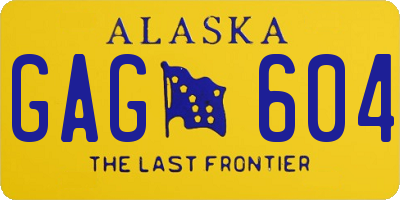 AK license plate GAG604