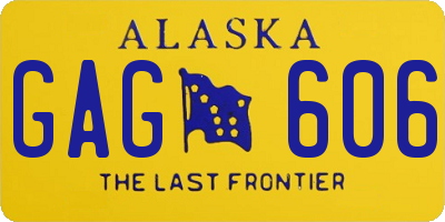 AK license plate GAG606