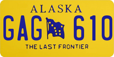 AK license plate GAG610