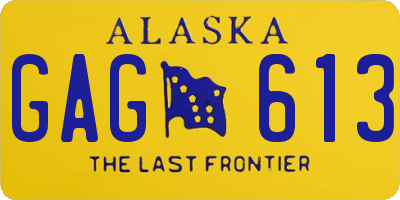 AK license plate GAG613