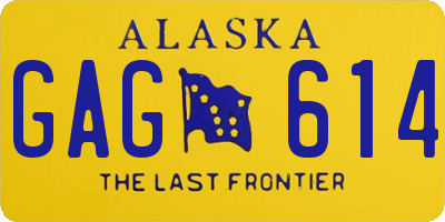 AK license plate GAG614