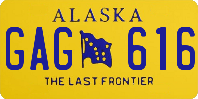 AK license plate GAG616