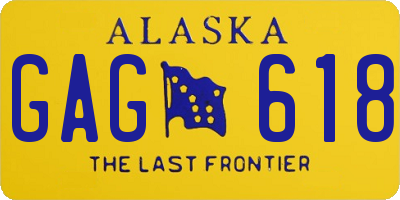 AK license plate GAG618