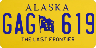 AK license plate GAG619