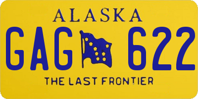 AK license plate GAG622