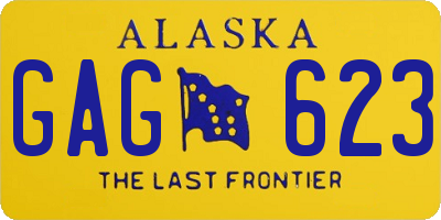 AK license plate GAG623