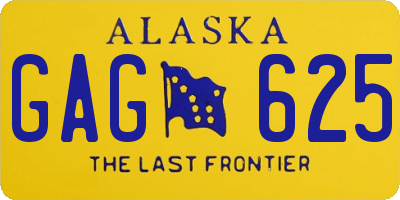 AK license plate GAG625