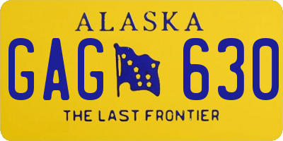 AK license plate GAG630