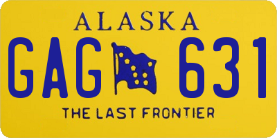 AK license plate GAG631