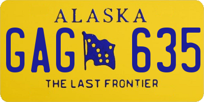 AK license plate GAG635