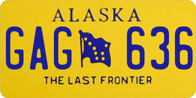 AK license plate GAG636