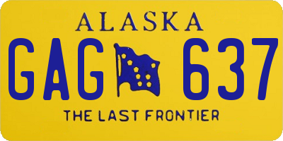 AK license plate GAG637