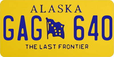 AK license plate GAG640