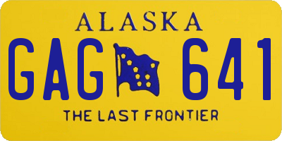 AK license plate GAG641