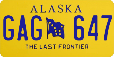 AK license plate GAG647