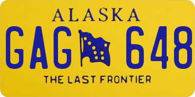 AK license plate GAG648