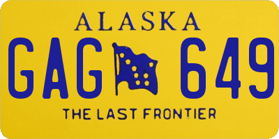 AK license plate GAG649