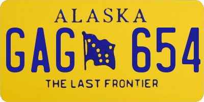 AK license plate GAG654