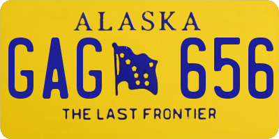 AK license plate GAG656