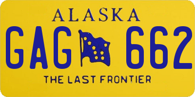 AK license plate GAG662