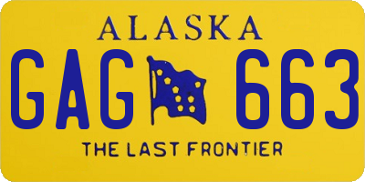 AK license plate GAG663