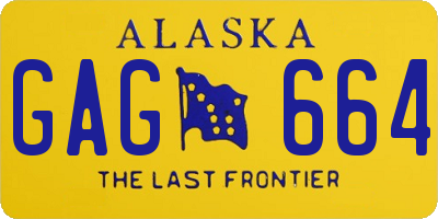 AK license plate GAG664