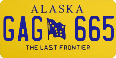 AK license plate GAG665