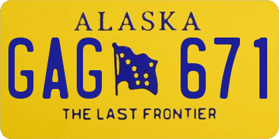 AK license plate GAG671