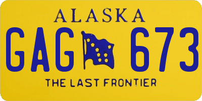 AK license plate GAG673