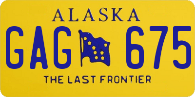 AK license plate GAG675