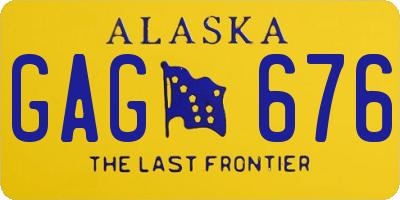 AK license plate GAG676