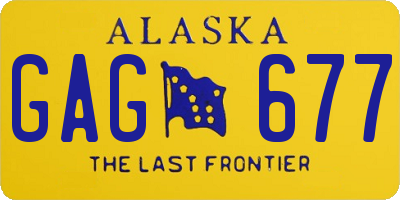 AK license plate GAG677