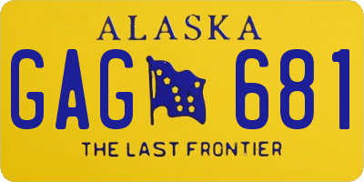 AK license plate GAG681