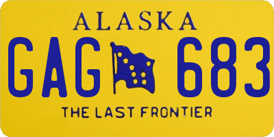 AK license plate GAG683