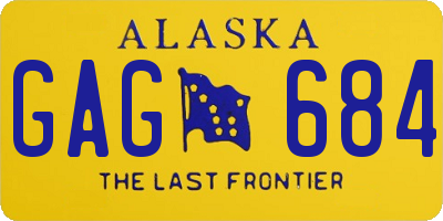 AK license plate GAG684