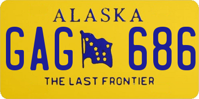 AK license plate GAG686