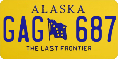 AK license plate GAG687