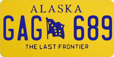 AK license plate GAG689