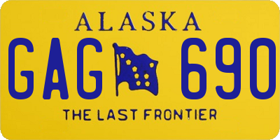 AK license plate GAG690