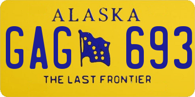 AK license plate GAG693