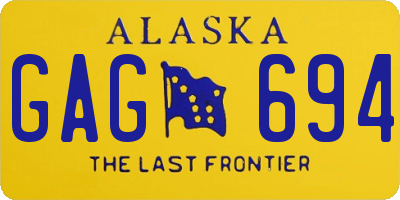 AK license plate GAG694