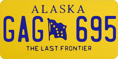 AK license plate GAG695