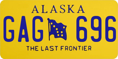 AK license plate GAG696