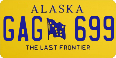 AK license plate GAG699