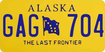 AK license plate GAG704