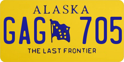 AK license plate GAG705