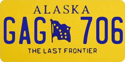 AK license plate GAG706