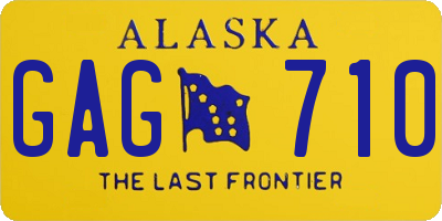 AK license plate GAG710